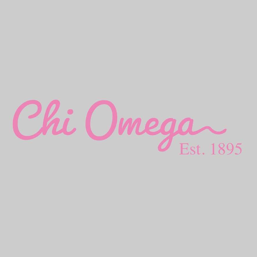 Chi O Creations Script Sticker Pink Vinyl