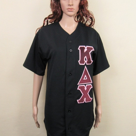 Delta Black Striped Baseball Jersey