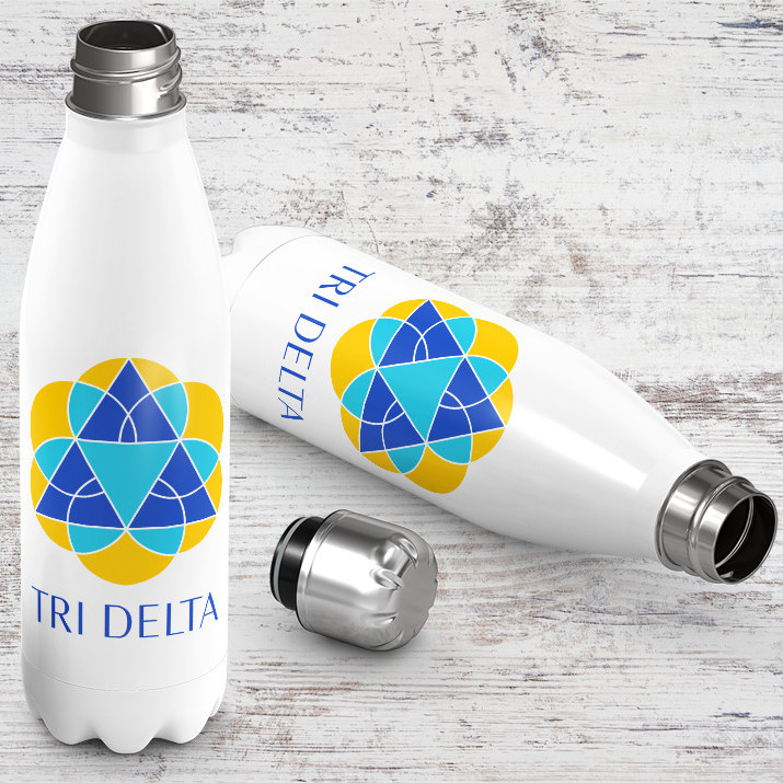 Delta Delta Delta Logo Water Bottle