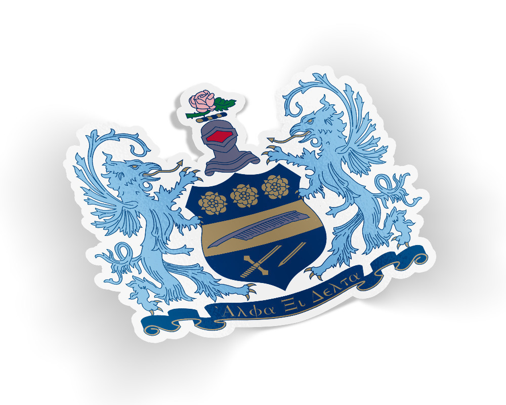 Alpha Xi Delta Crest Sticker