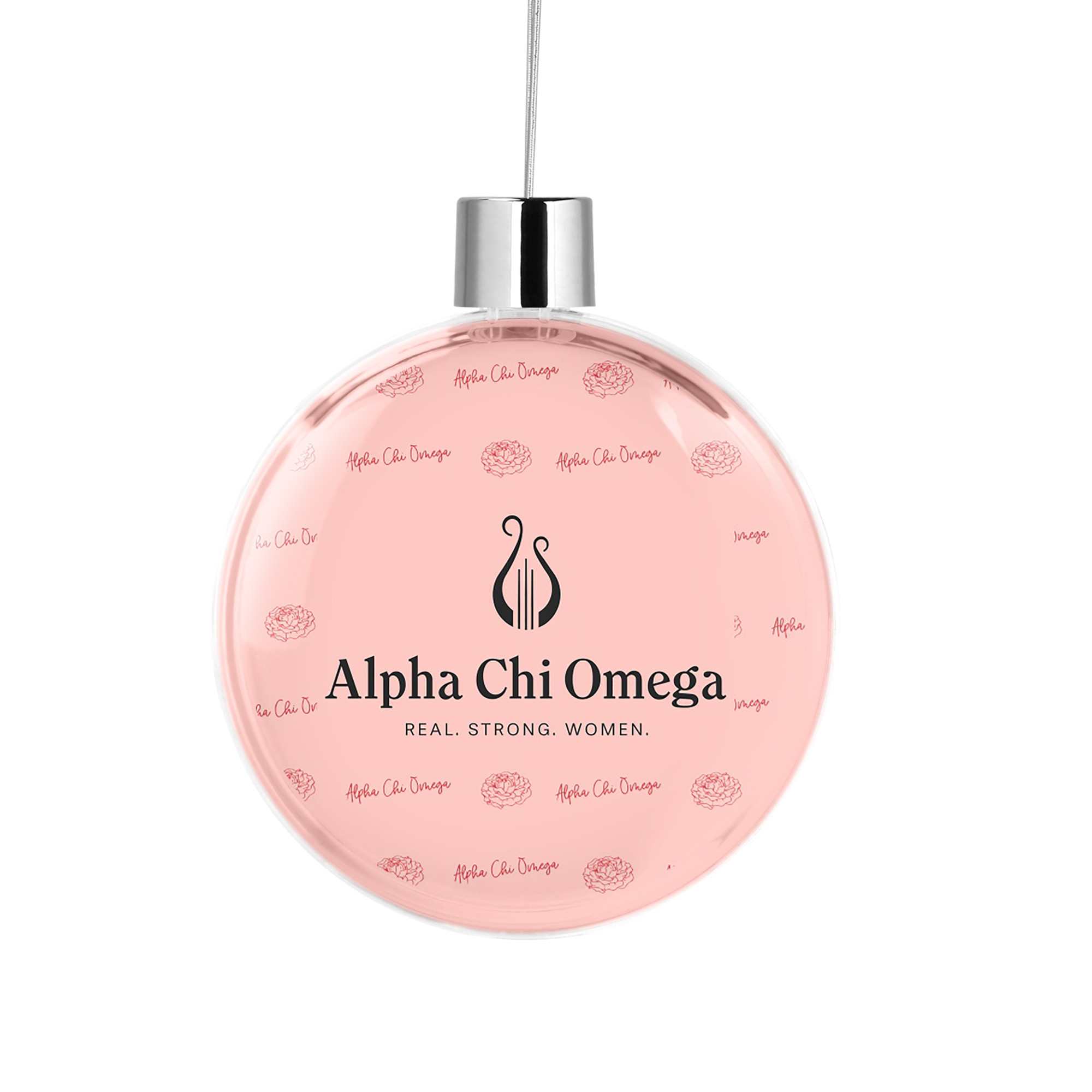 Shop Alpha Chi Christmas Ornament Flat Round