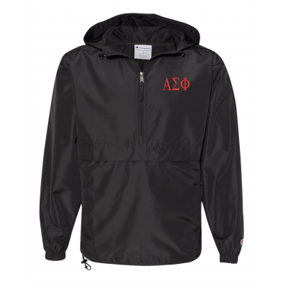 Alpha Sigma Phi Windbreaker lined with flannel lining, Alpha Sigma Phi Fraternity outlets Jacket, Alpha Sigma Phi Anorak, AlphaSigmaPhi Rain coat