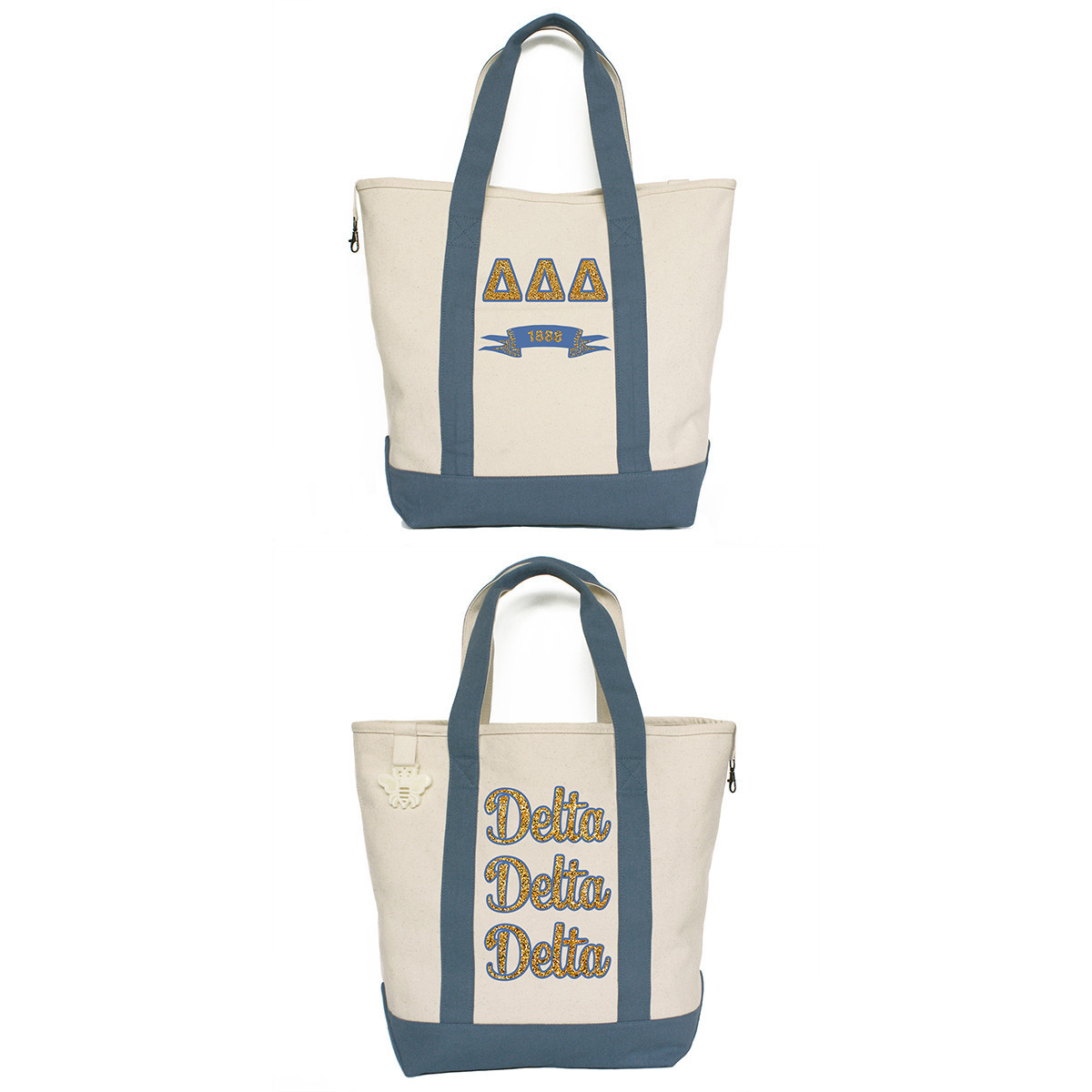 Delta Delta Delta Comfort Colors Heavy Tote Bag