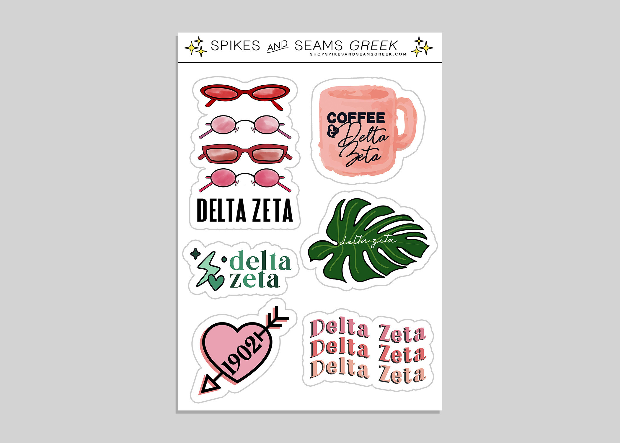 Delta Zeta Pineapple Nickname 4/" Sticker