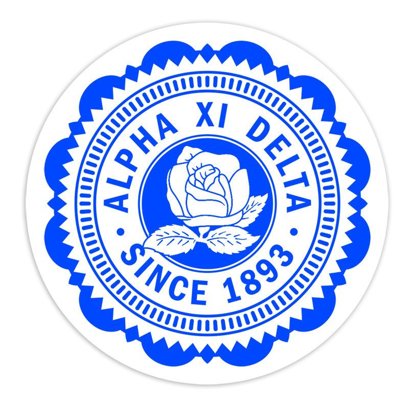 Alpha Xi Delta 5" Sorority Seal Bumper Sticker