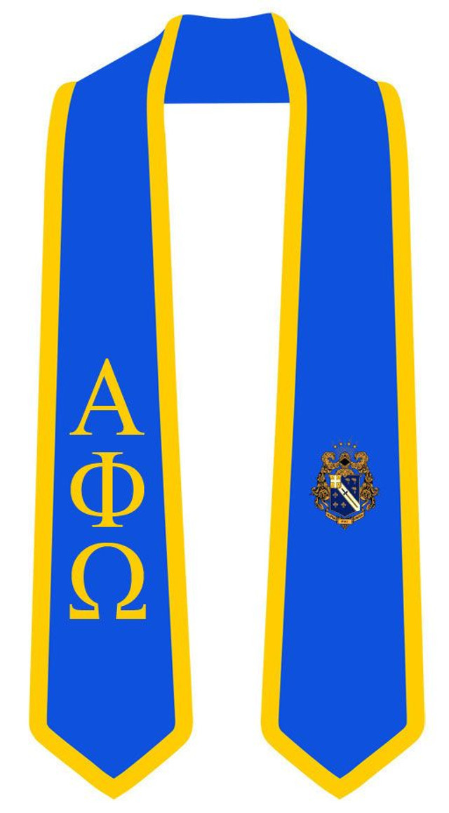 Alpha Phi Omega Shop Discount Two Tone Lettered Graduation Stole