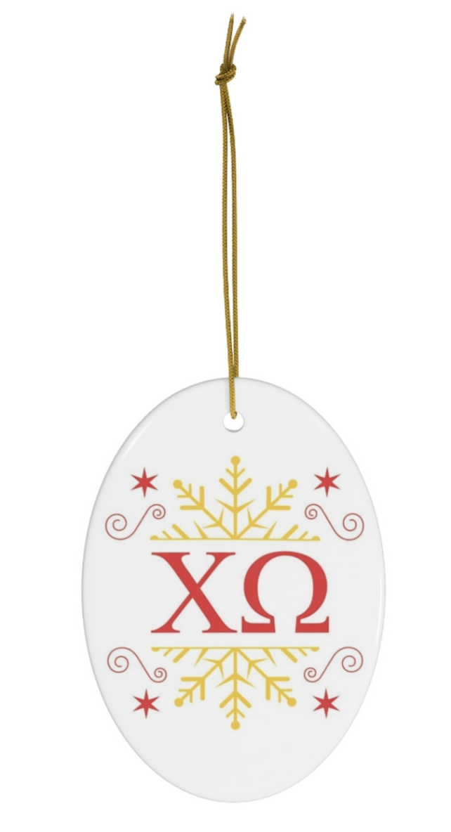 Chi O Creations HOLIDAY COLOR SNOWFLAKE CHRISTMAS ORNAMENTS