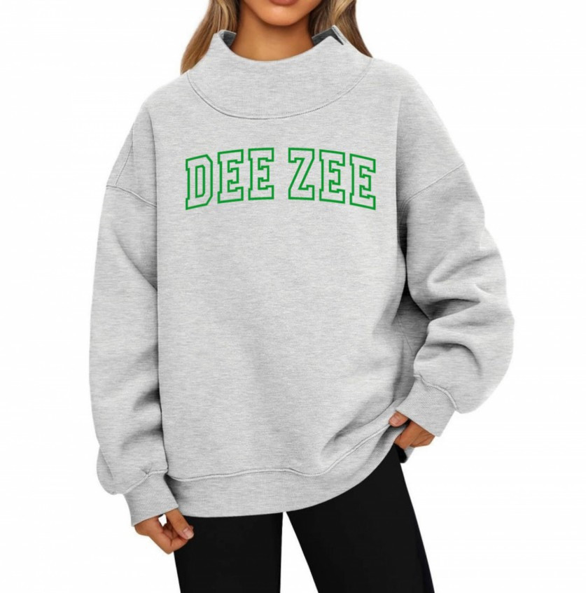 Shop Delta Zeta Lightweight Varsity Mockneck