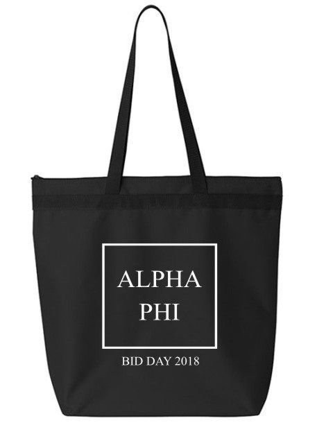 Shop Alpha Phi Box Tote Bag