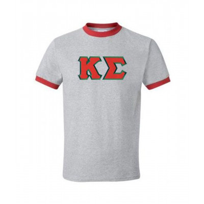 Kappa Sigma Upsilon Greek Letter T-Shirt, Black EMBROIDERED, 44% OFF
