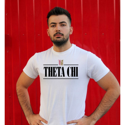  Theta Chi Lettered Raglan T-Shirt Small White w/Red : Clothing,  Shoes & Jewelry