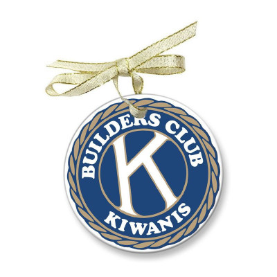 Kiwanis International Key Club Holiday Color Glass Ornament