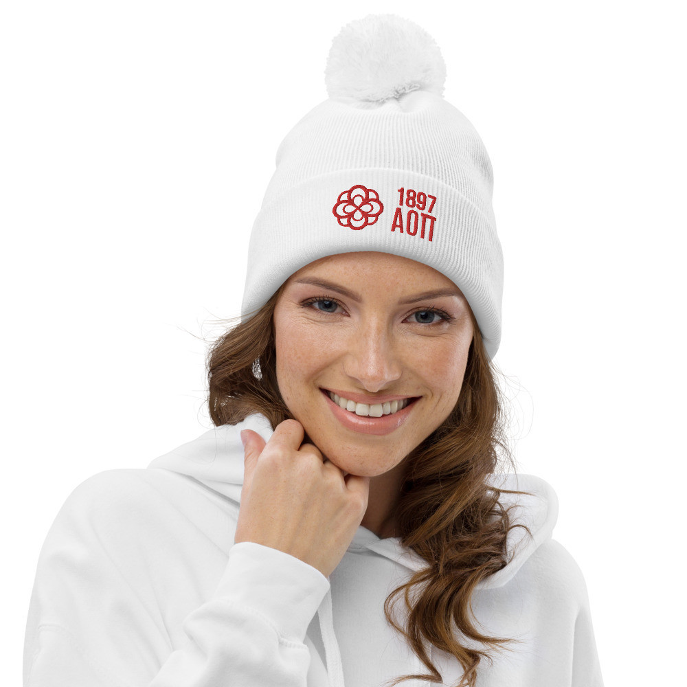 Alpha Omicron Pi 1897 Embroidered AOII Beanie