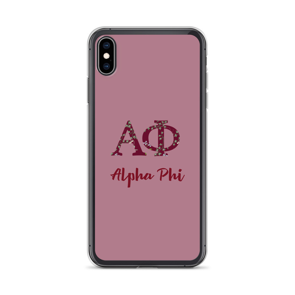 Shop Alpha Phi Filled Greek Letters iPhone Case