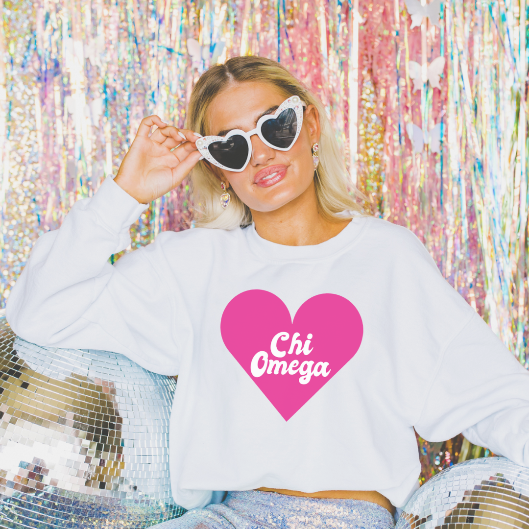 Chi O Creations Heart Crewneck Chi O Creations Heart Crewneck