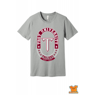 Women's Cardinal Troy University Trojans Baseball T-Shirt