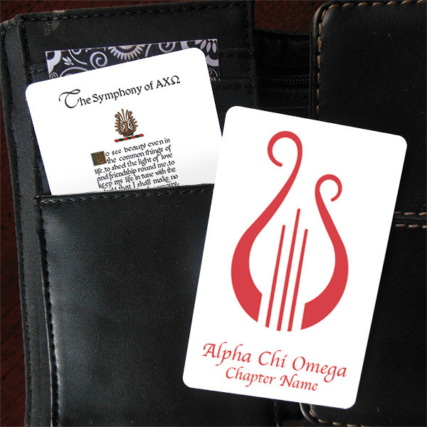 Alpha Chi Omega Symphony Lyre Pocket Card