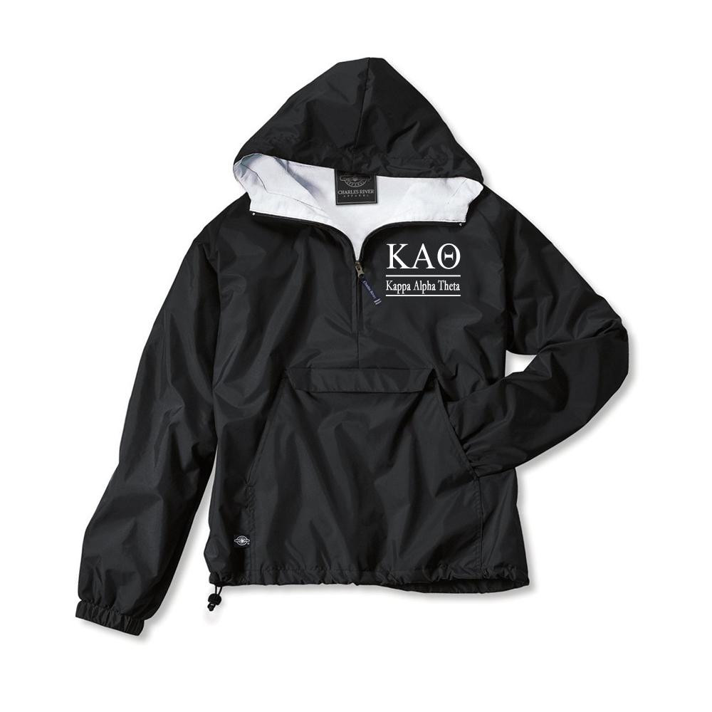 Shop Kappa Alpha Theta Classic Solid Pullover Windbreaker Lined