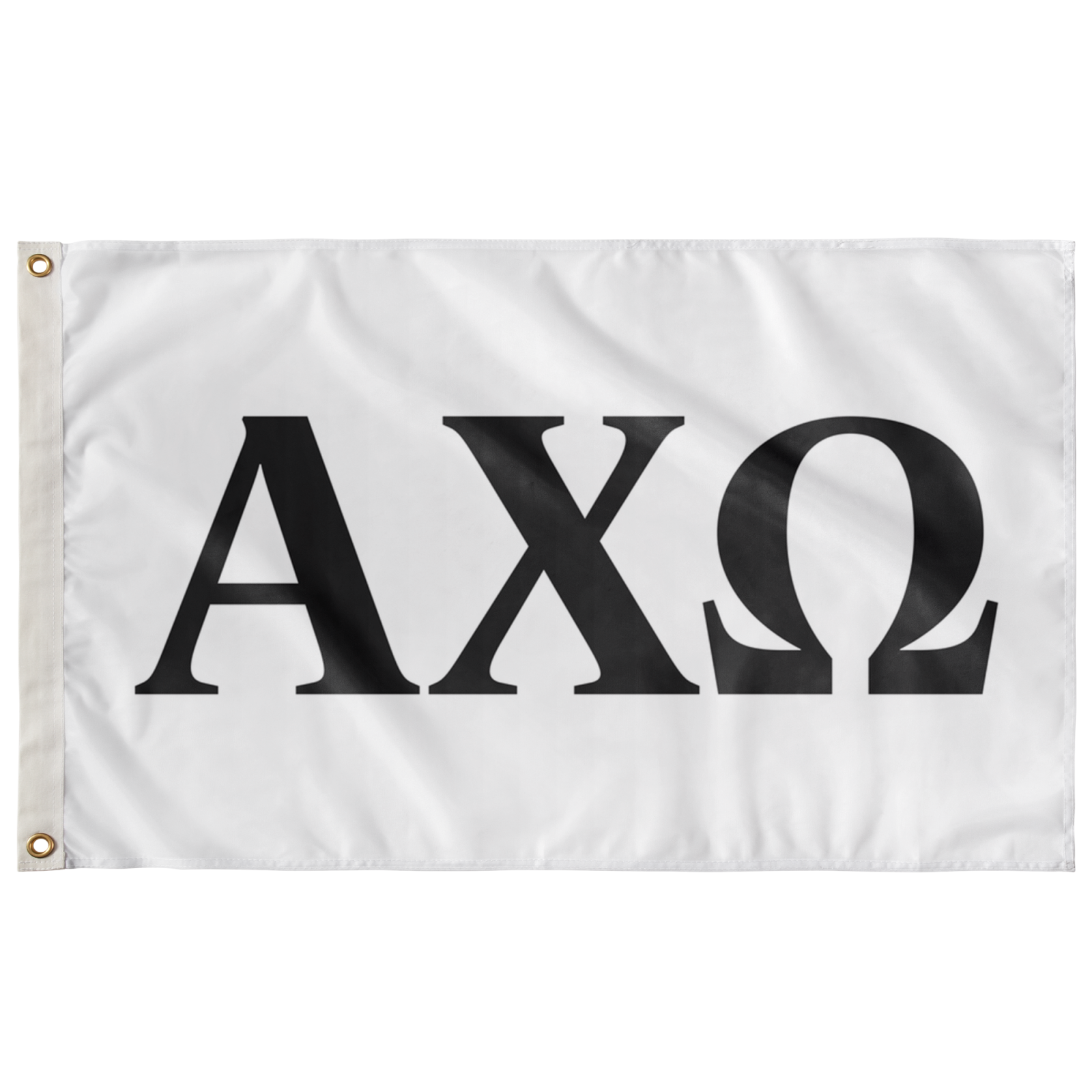 Alpha Chi Omega Sorority Flag White Ebony