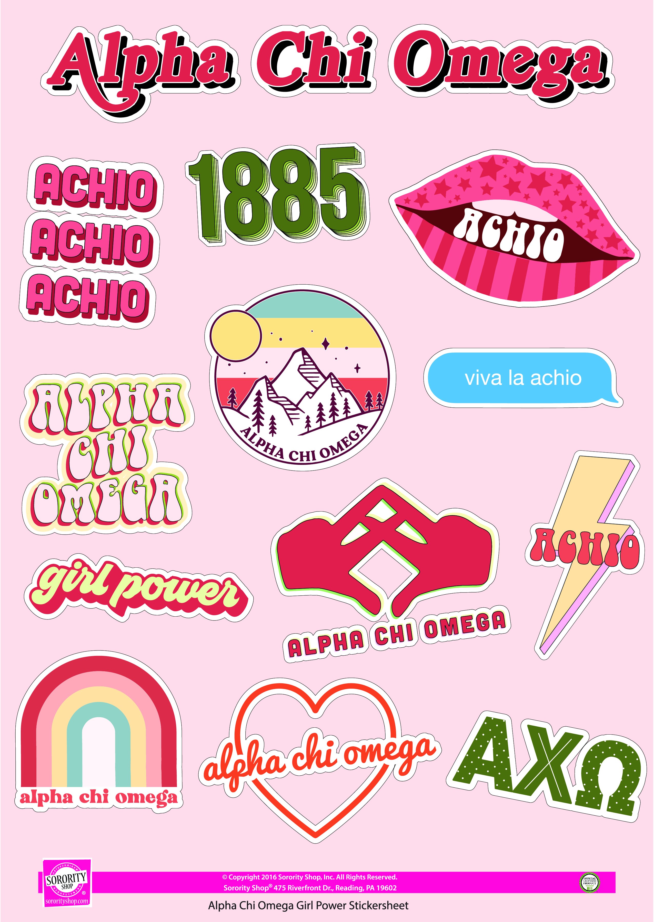 Shop Alpha Chi Girl Power Sticker Sheet