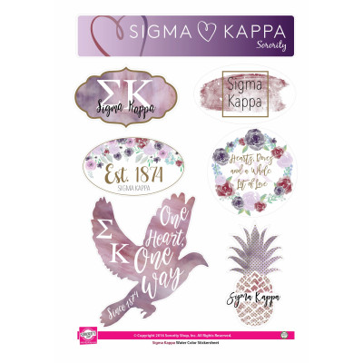 Sticker Sheet Sigma Kappa Retro Theme 