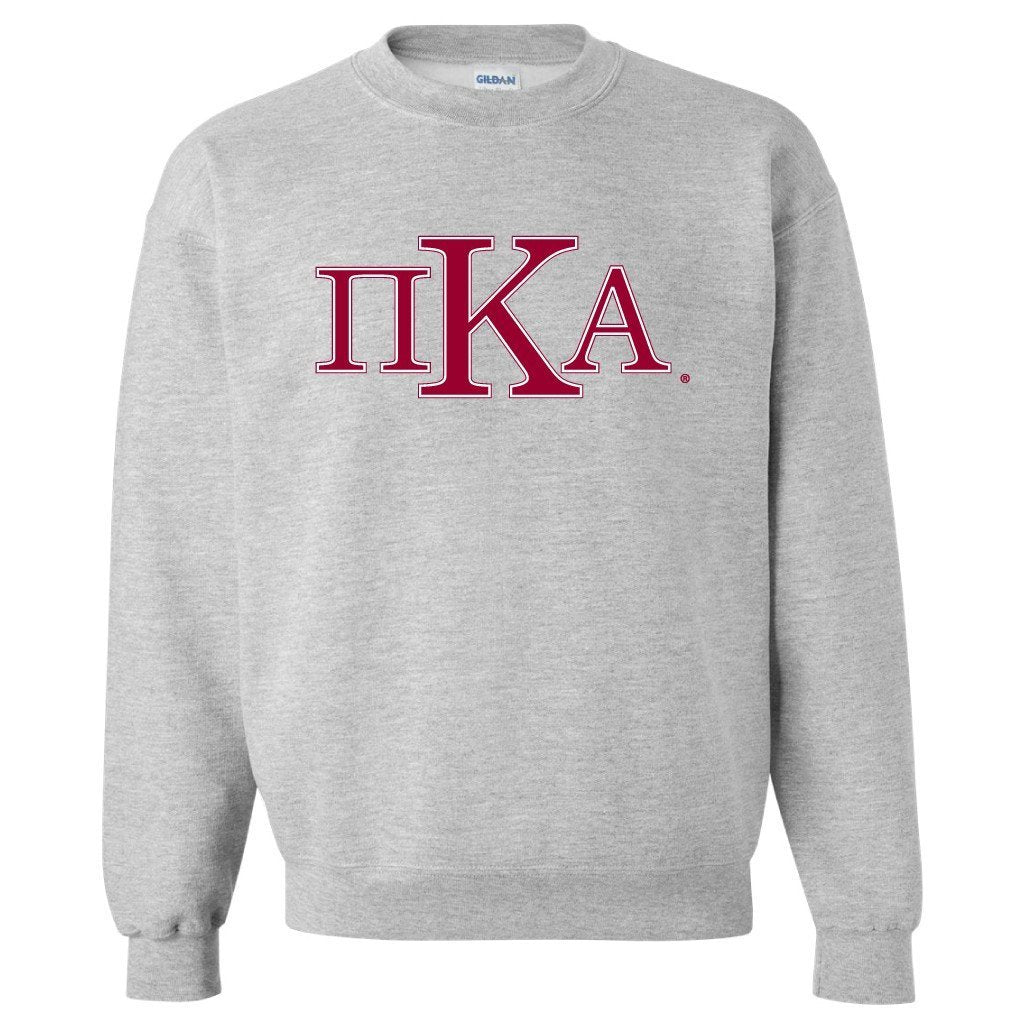 Fraternity Sewn on Greek Letters Gildan Crewneck Sweatshirt Large