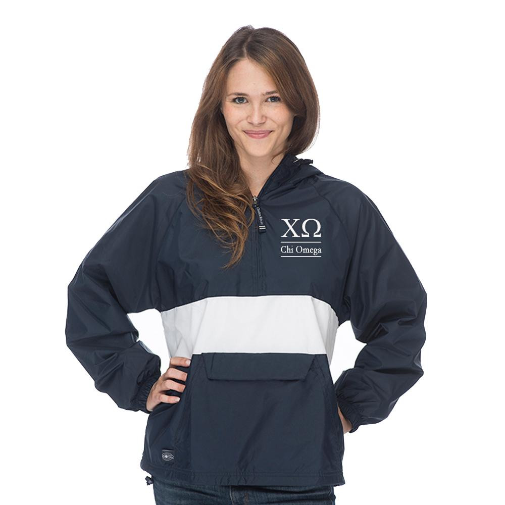 Chi O Creations Classic Striped Windbreaker - Lined Chi O Creations Classic Striped Windbreaker - Lined