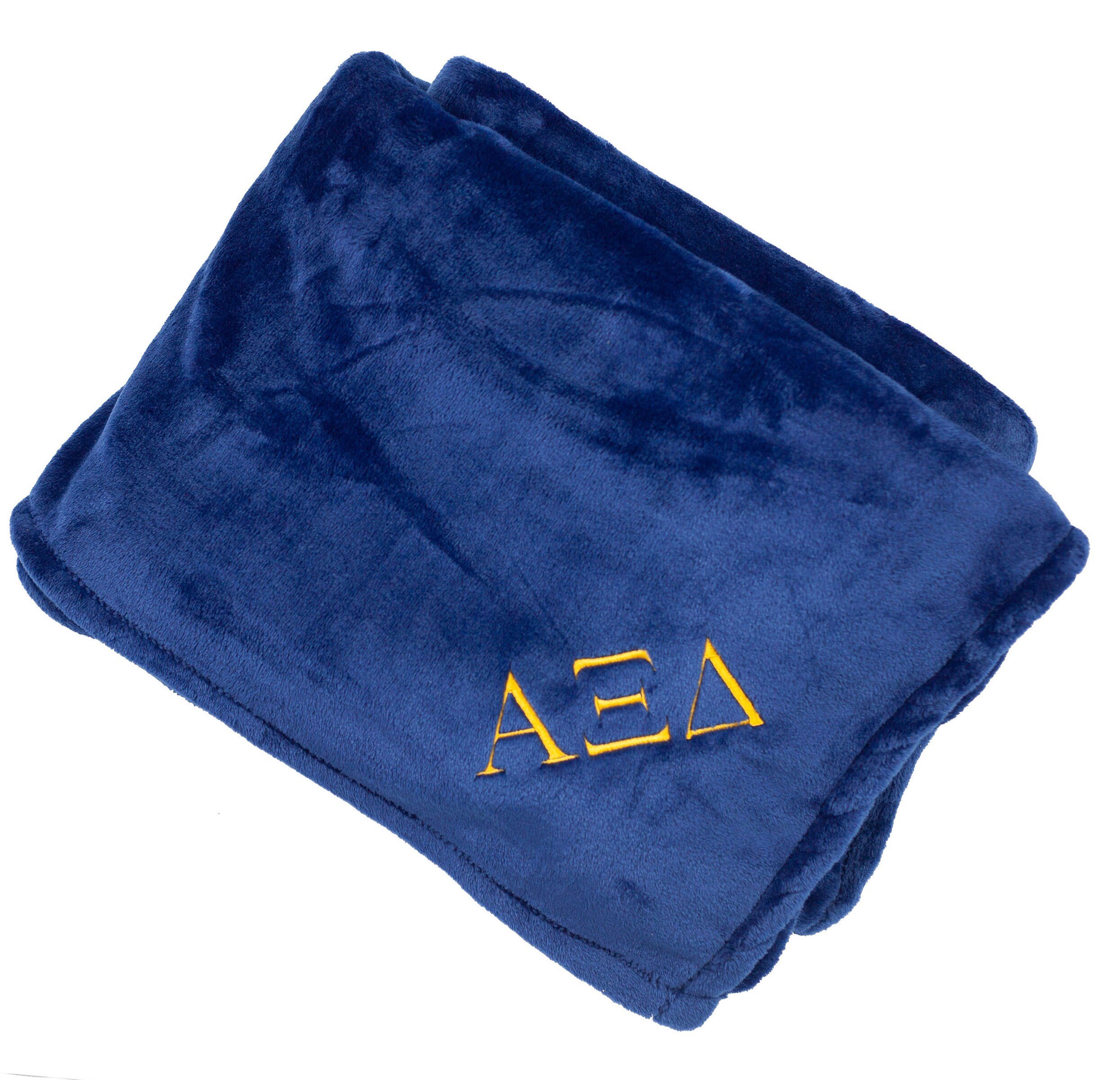 Shop Alpha Xi Delta Plush Throw Blanket Navy Gold