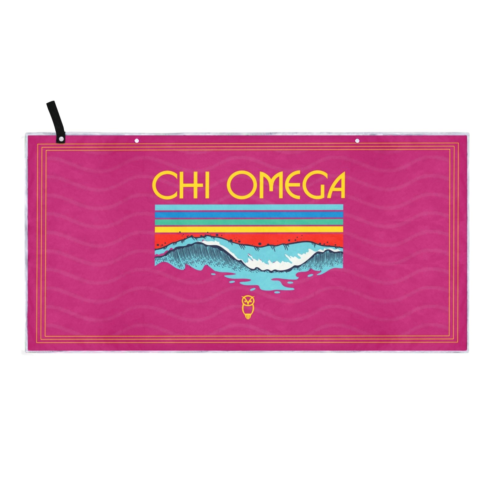 Chi Omega Large Microfiber Beach Picnic Outdoor Blanket Beach Wave