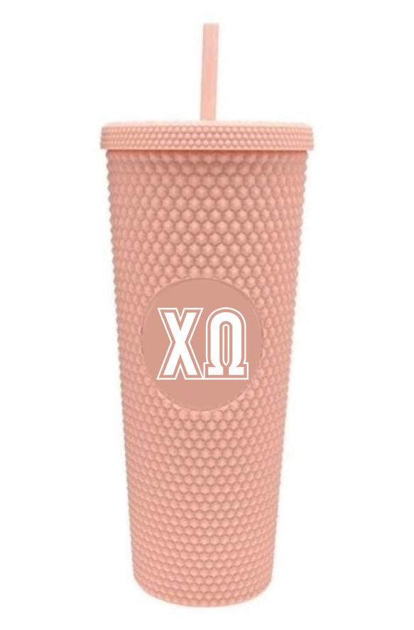 Buy Matte Coral Pink Studded Starbucks Tumbler