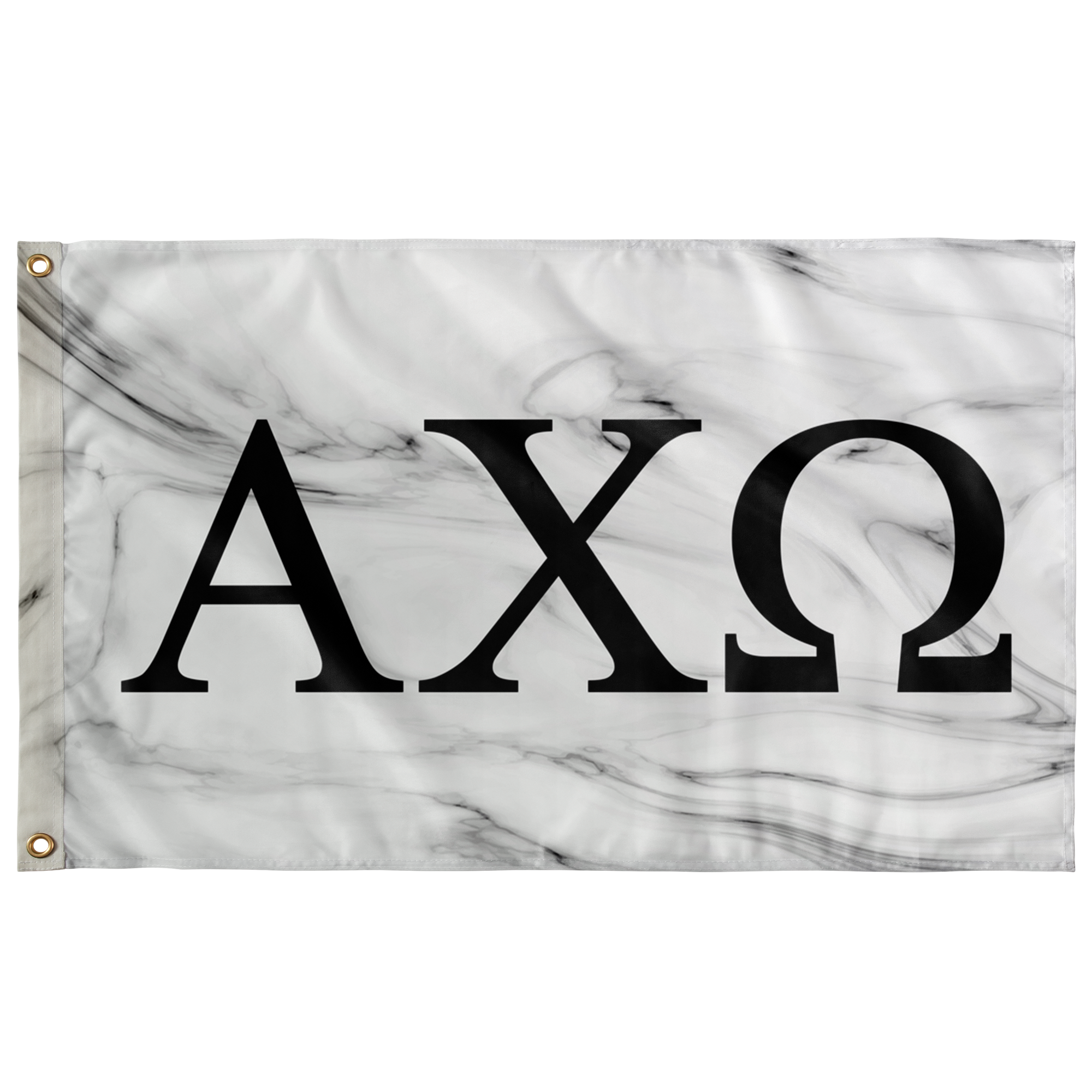 Shop Alpha Chi White Marble Sorority Flag