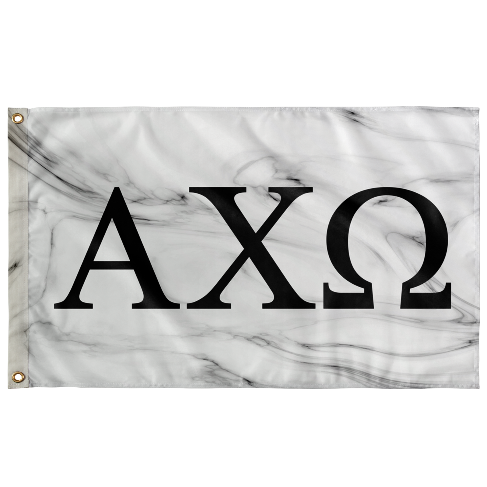 Shop Alpha Chi White Marble Sorority Flag