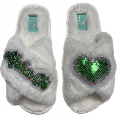 Alpha Chi Omega - Furry Slippers Women - With ACO Embroidery Logo –  SororityShop