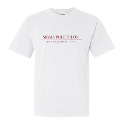 Sigma Phi Epsilon Comfort Colors T-Shirt - American Flag Letters Shirt