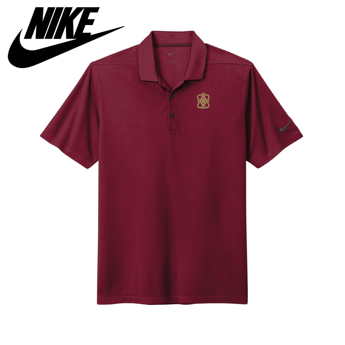 burgundy nike polo