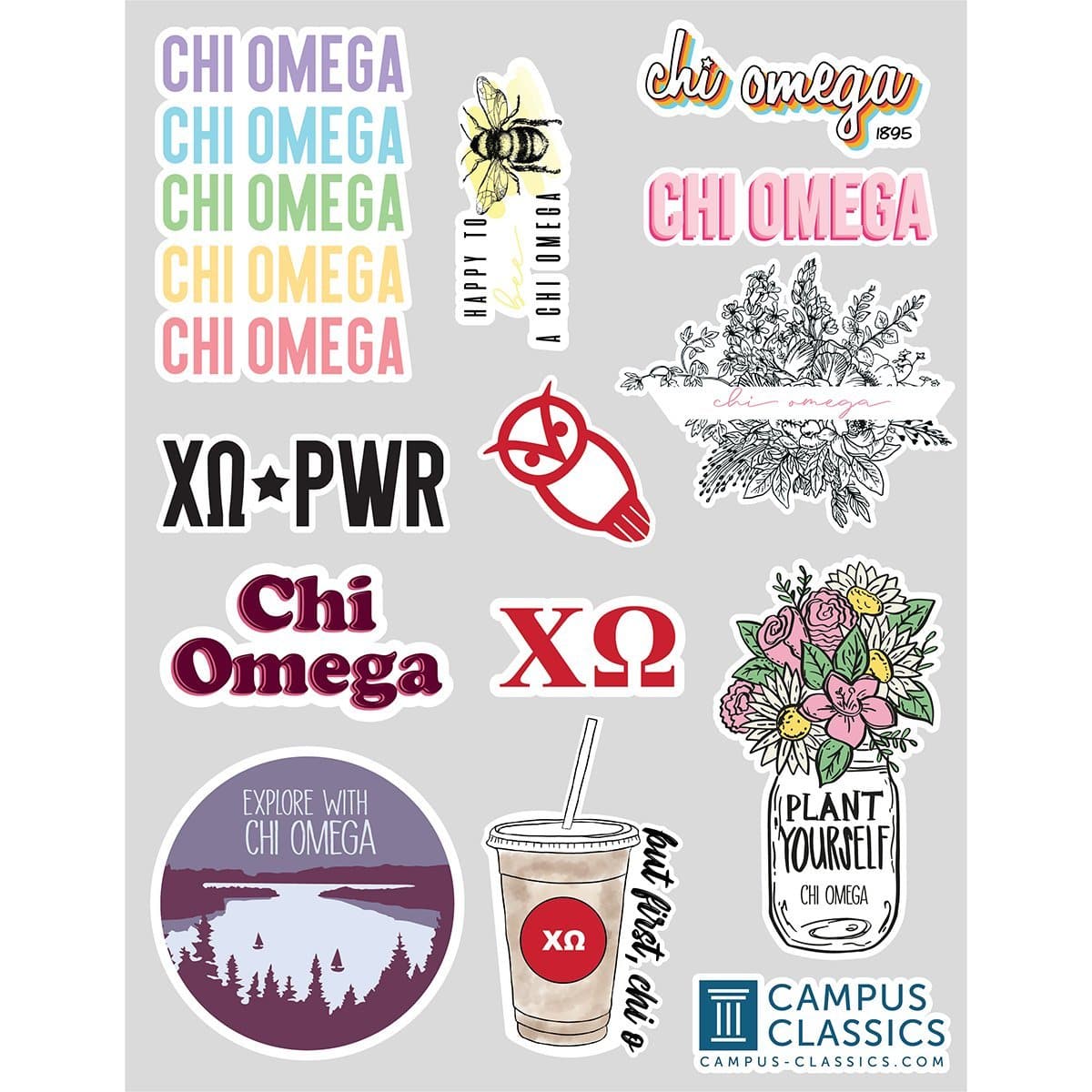 Chi O Creations Chi O Sticker Sheet