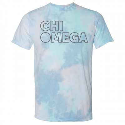 Chi O Creations Comfort Colors Baby Blue Star Tee