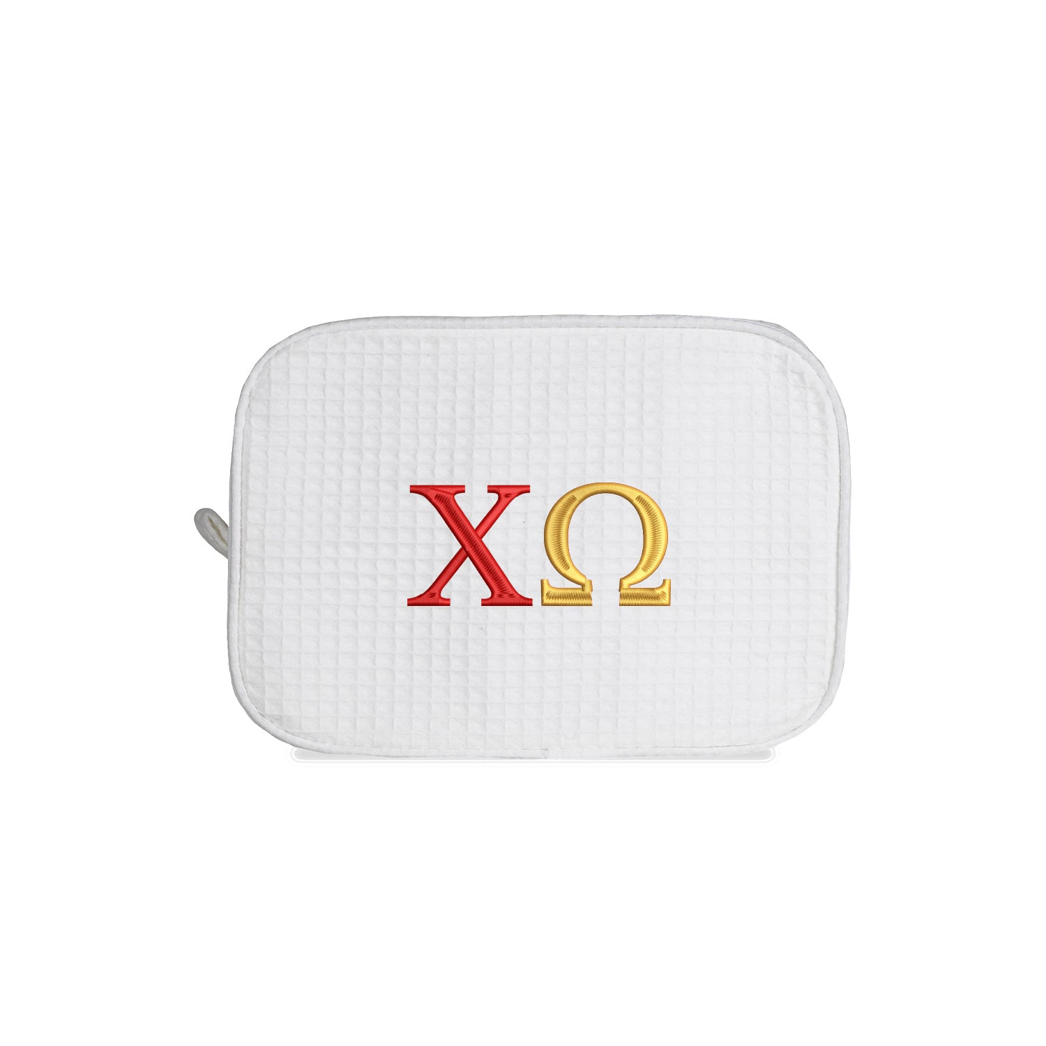 Chi O Creations Waffle Weave Cosmetic Bag