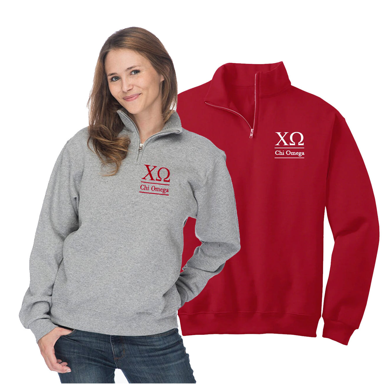 order Q4♡ Chi O Creations Quarter Zip Pullover