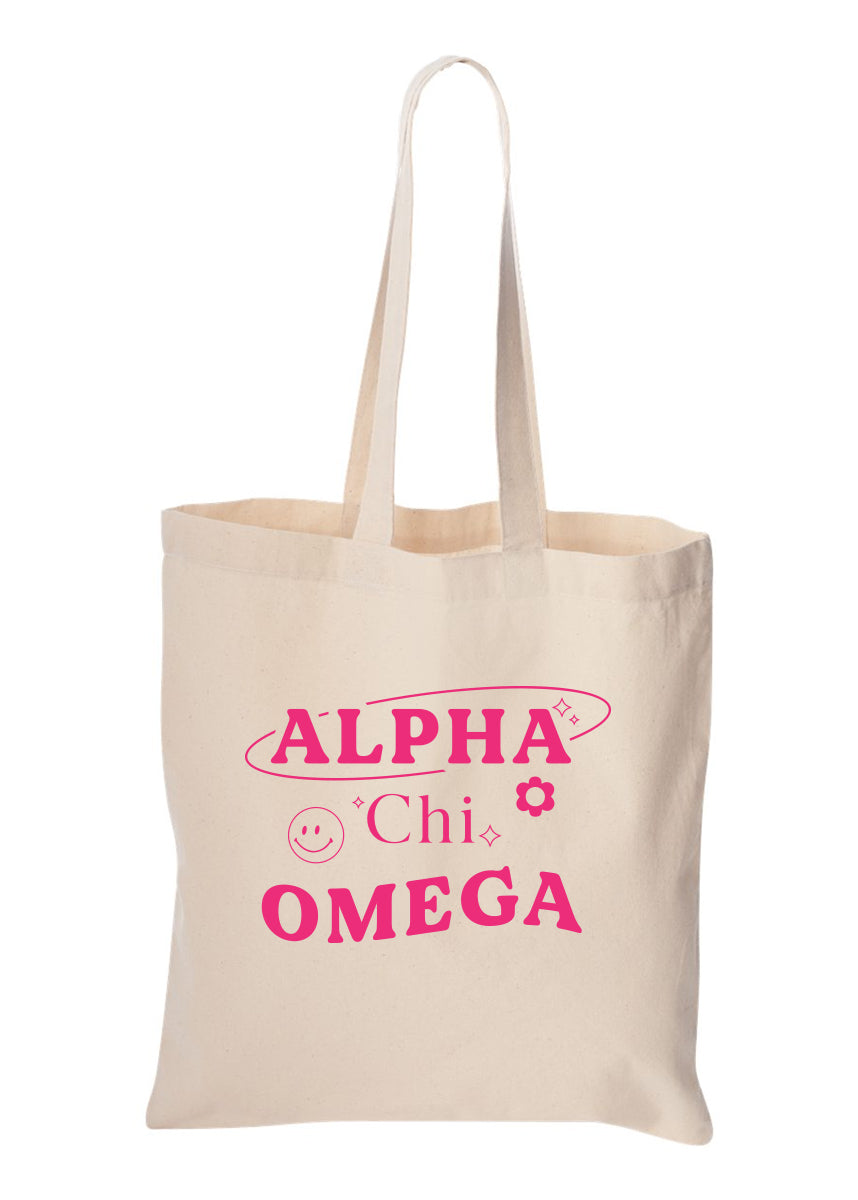 Alpha Chi Omega Alpha Chi Pink Y2K Tote Bag