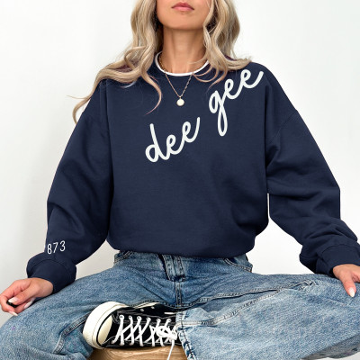 Delta Gamma Quarter Zip Pullover - Sorority Sweatshirt With Embroidery