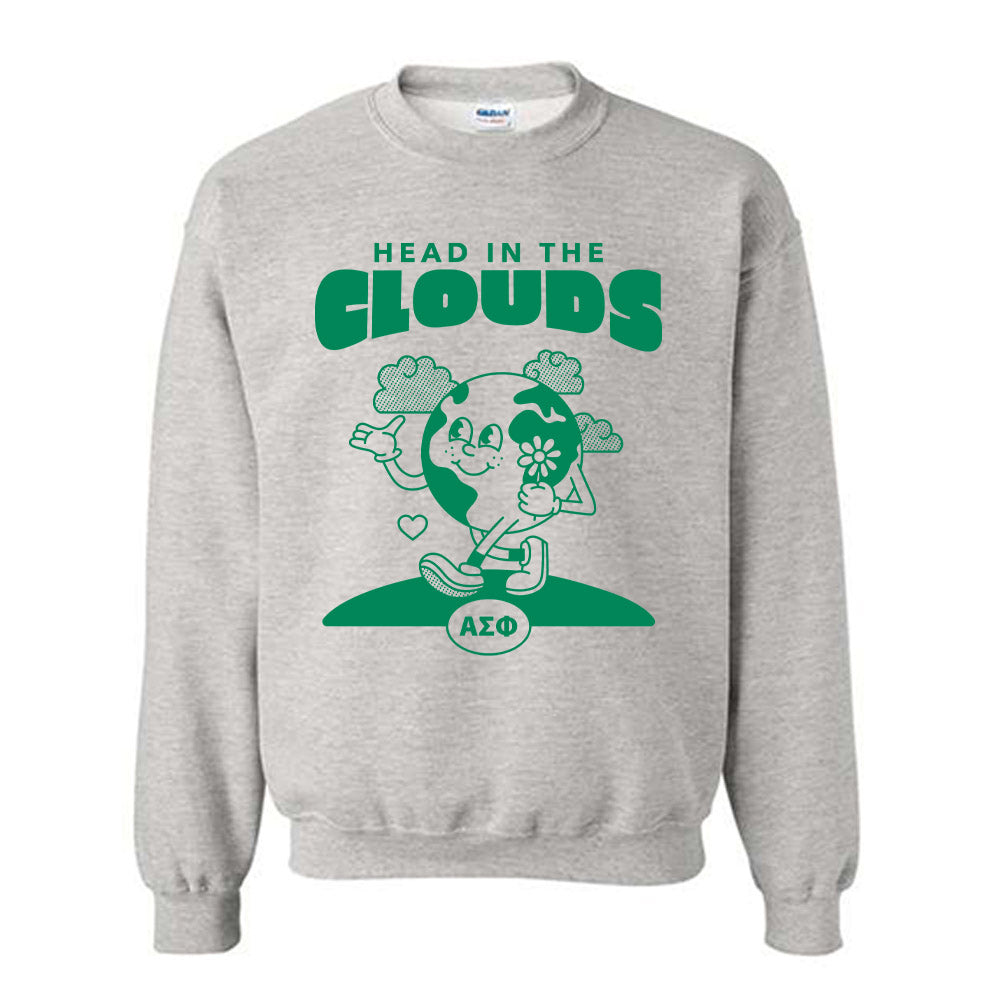 Alpha Sig Shop Alpha Sigma Phi Head In The Clouds Crewneck