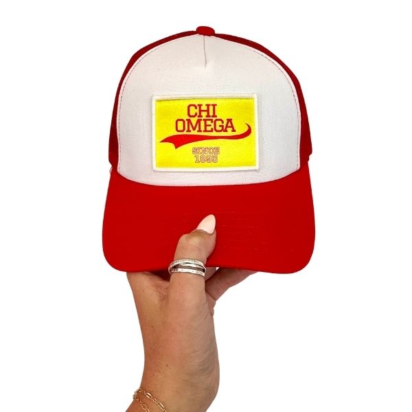 Chi O Creations Trucker Hat with Collegiate Patch