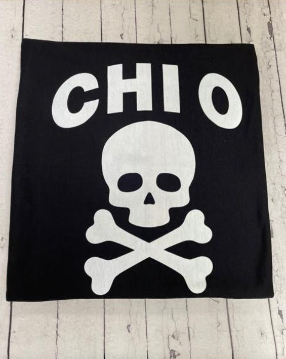 Chi Omega Skull Crossbones Stadium Blanket