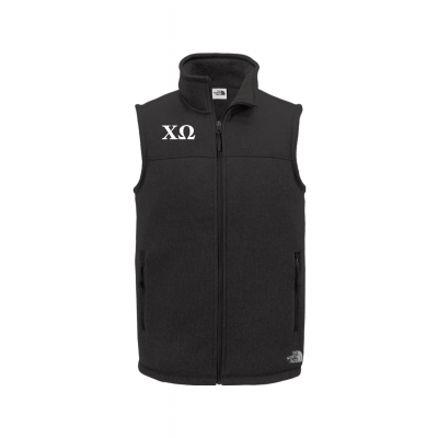 Chi O Creations North Face Sweater Fleece Vest - Black Embroidered