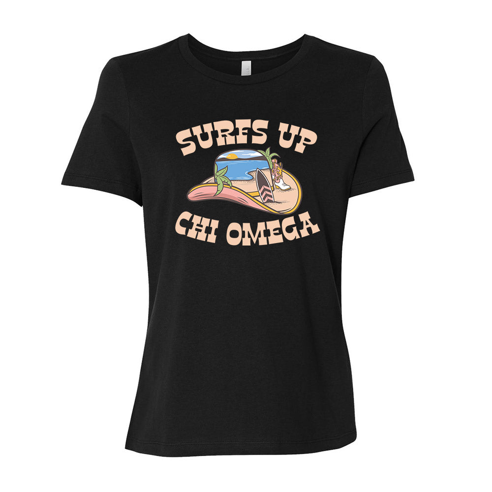 Chi O Creations Surf s Up Women s Relaxed Jersey Tee T Shirt