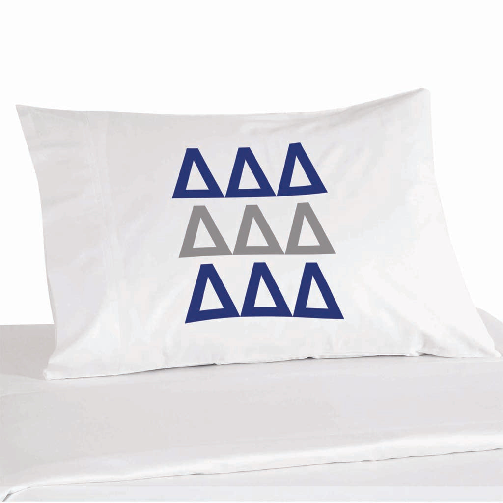 Shop Tri Delta Sorority Letters in Sorority Colors Pillowcase