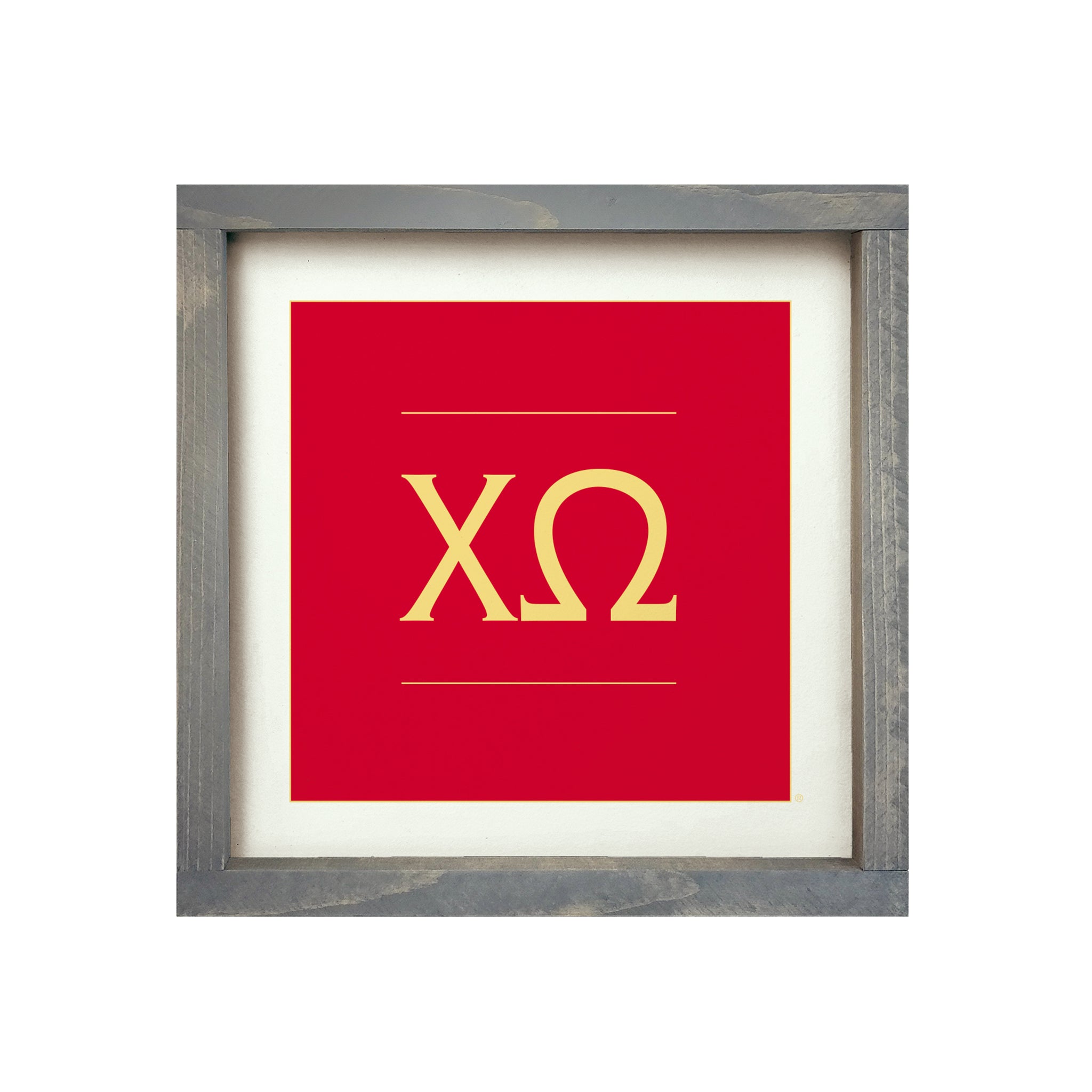 Chi O Creations Traditional Sign Greek Letters Cardinal 12x12