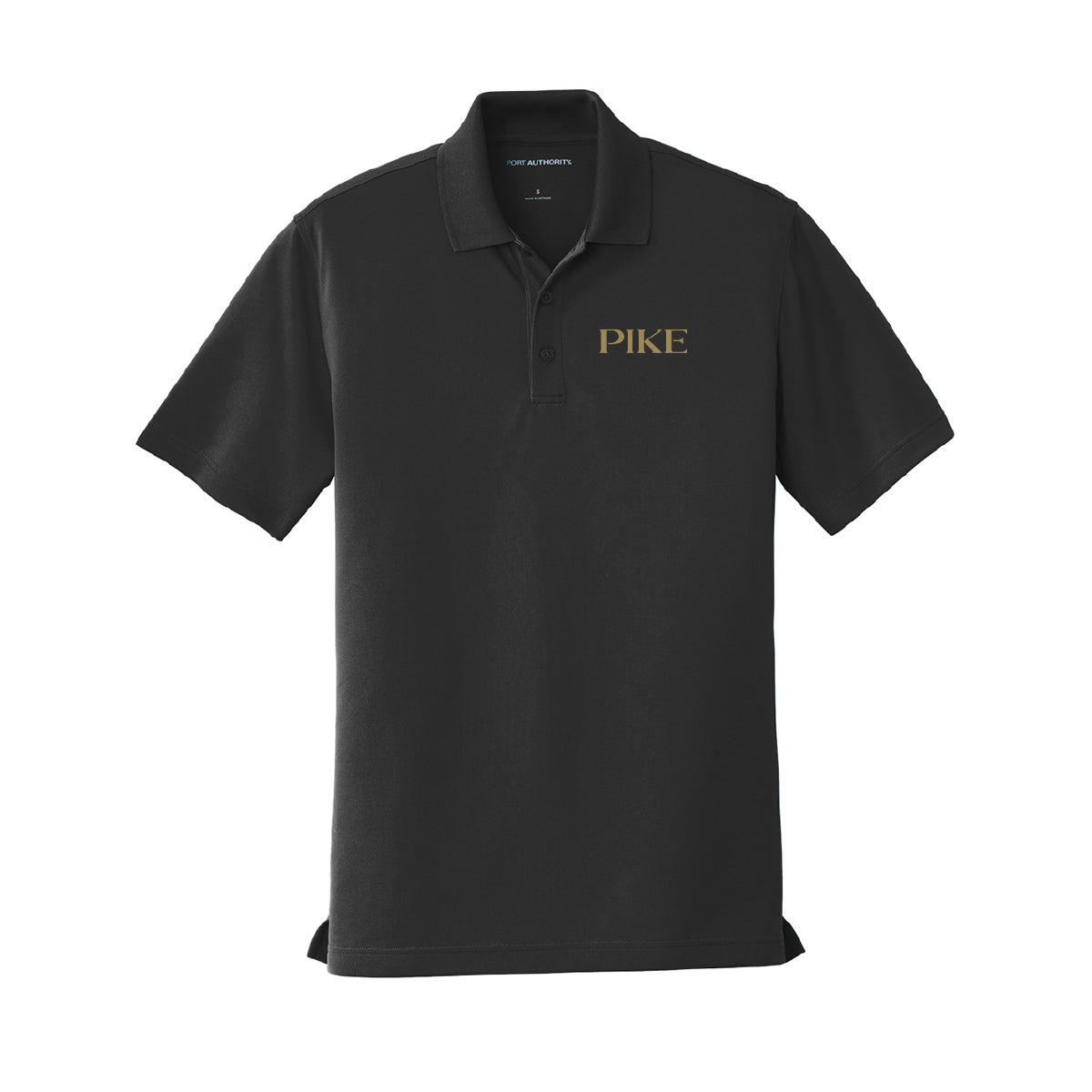 The Pike Store Black Embroidered Performance Polo