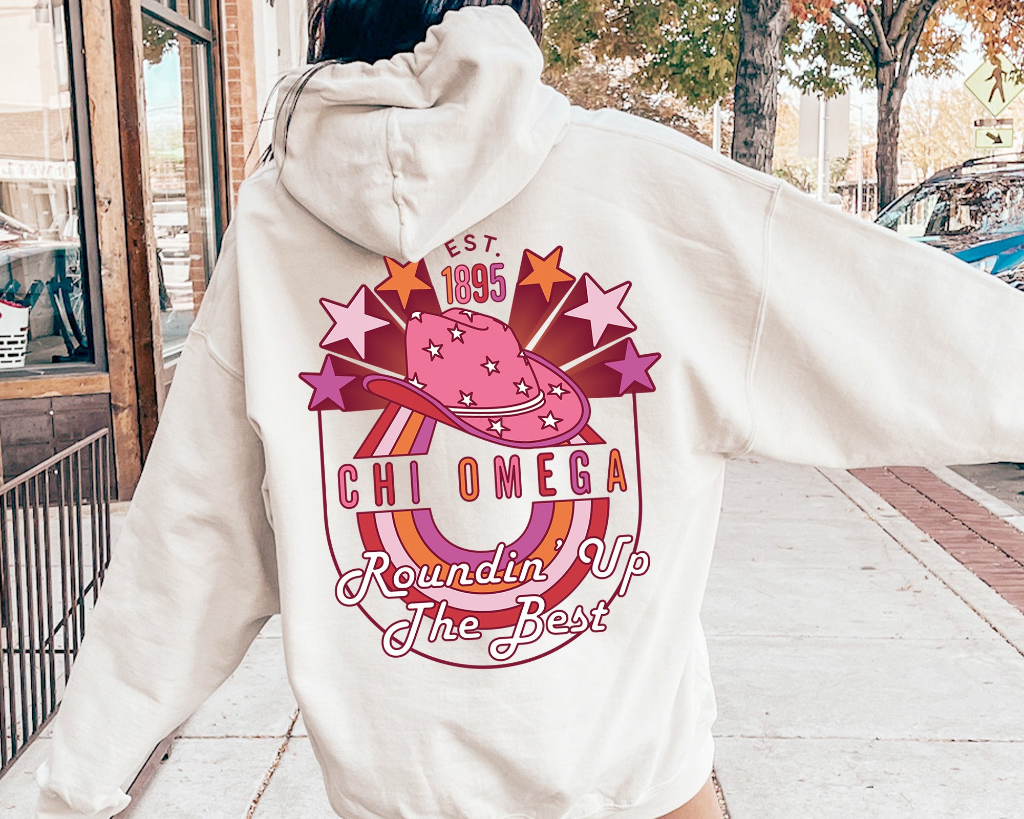 Chi O Creations Roundin' up the Best Sorority Hoodie _ 32903g